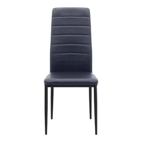 Καρέκλα τραπεζαρίας Rosa Megapap μαύρο PU - μεταλλικό μαύρο πόδι 40x52x96εκ.