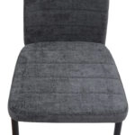 Καρέκλα τραπεζαρίας Rosa Megapap γκρι ύφασμα - μεταλλικό μαύρο πόδι 41x51x96εκ.