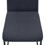 Καρέκλα τραπεζαρίας Laura Megapap ανθρακί ύφασμα - μεταλλική μαύρη βάση 42x58x98εκ.