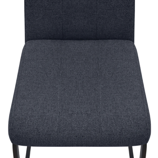 Καρέκλα τραπεζαρίας Laura Megapap ανθρακί ύφασμα - μεταλλική μαύρη βάση 42x58x98εκ.