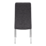 Καρέκλα τραπεζαρίας Alma Megapap γκρι PU - μεταλλικό πόδι χρωμίου 42x53x97εκ.