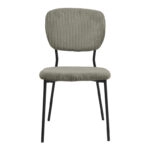 Καρέκλα τραπεζαρίας Kevin Megapap λαδί ύφασμα - μεταλλικό μαύρο πόδι 48x51x87εκ.