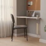 Καρέκλα τραπεζαρίας Kevin Megapap γκρι ύφασμα - μεταλλικό μαύρο πόδι 48x51x87εκ.