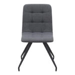 Καρέκλα τραπεζαρίας Bianca Megapap γκρι ύφασμα - μεταλλικό μαύρο πόδι 43x56x84εκ.