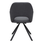 Πολυθρόνα τραπεζαρίας Gabriel Megapap γκρι ύφασμα - μεταλλικό μαύρο πόδι 58x60x85εκ.