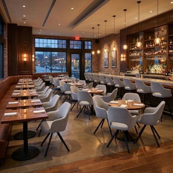 Πολυθρόνα τραπεζαρίας Gabriel Megapap μπεζ ύφασμα - μεταλλικό μαύρο πόδι 58x60x85εκ.