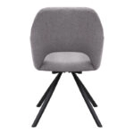 Πολυθρόνα τραπεζαρίας Gabriel Megapap μπεζ ύφασμα - μεταλλικό μαύρο πόδι 58x60x85εκ.