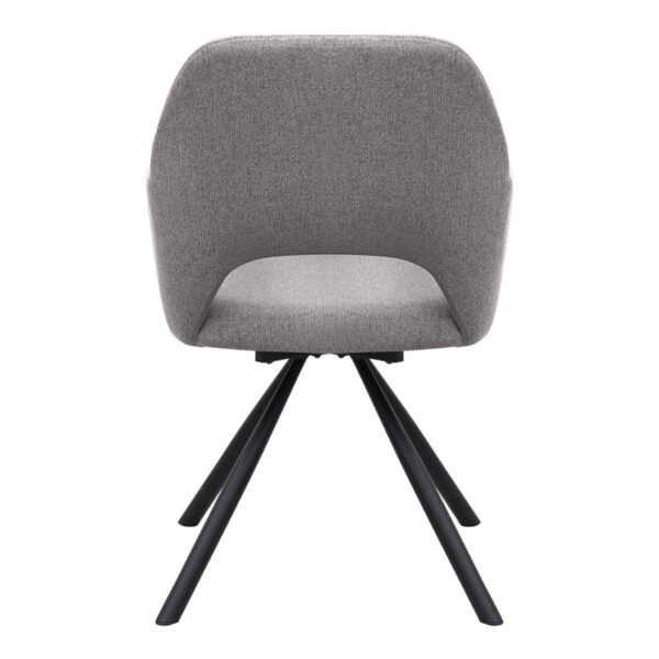 Πολυθρόνα τραπεζαρίας Gabriel Megapap μπεζ ύφασμα - μεταλλικό μαύρο πόδι 58x60x85εκ.