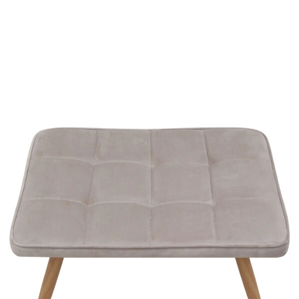 Πολυθρόνα - Μπερζέρα με υποπόδιο Lily Megapap μπεζ βελούδο - μεταλλικό πόδι χρώμα φυσικό 70x62x98εκ.