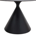 Τραπέζι Logan Megapap sintered stone - μέταλλο χρώμα γκρι εφέ μαρμάρου - μαύρο Ø120x72εκ.