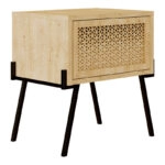 Κομοδίνο μελαμίνης Naive χρώμα φυσικό οξιάς 48x34x51εκ.