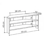 Έπιπλο τηλεόρασης γωνιακό Thales μελαμίνης χρώμα λευκό 110x36x45εκ.