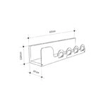 Κρεμάστρα τοίχου Liora χρώμα sapphire oak 63x14x14εκ.