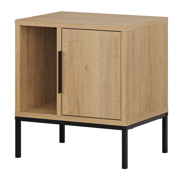 Κομοδίνο Glynn χρώμα saphhire oak 45x35x50εκ.