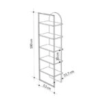 Βιβλιοθήκη Archy Megapap χρώμα sapphire oak 53x31,7x180εκ.