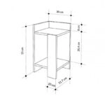 Κομοδίνο Elos Megapap δεξί χρώμα sapphire oak - ανθρακί 25x27x60εκ.