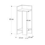 Κομοδίνο Elos Megapap αριστερό χρώμα black wood 25x27x60εκ.