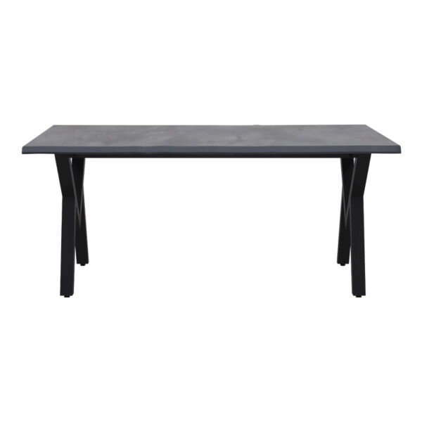 Τραπέζι Walter Megapap Mdf - μεταλλικό χρώμα σκούρο γκρι σκυροδέματος 160x80x75εκ.