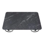 Τραπεζάκι σαλονιού Jemmy Megapap Mdf - μεταλλικό χρώμα μαύρο εφέ μαρμάρου 90x55x33εκ.