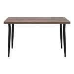 Τραπέζι Levico Megapap Mdf - μεταλλικό χρώμα καπνιστή καρυδιά 130x75x75εκ.