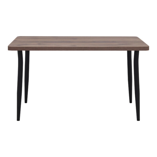 Τραπέζι Levico Megapap Mdf - μεταλλικό χρώμα καπνιστή καρυδιά 130x75x75εκ.