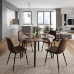 Τραπέζι Zeno Megapap χρώμα ακακίας Ø110x73,5εκ.