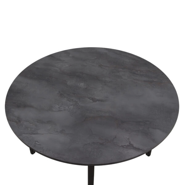 Τραπέζι Zeno Megapap χρώμα σκούρο γκρι σκυροδέματος Ø110x73,5εκ.