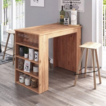 Τραπέζι μπαρ Toska Megapap χρώμα pine oak 112
