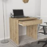 Γραφείο εργασίας Mida Megapap χρώμα sapphire oak 72x60x73,8εκ.