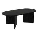 Τραπεζάκι σαλονιού Cortado Megapap χρώμα sencron black 120x60x39,6εκ.