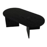 Τραπεζάκι σαλονιού Cortado Megapap χρώμα sencron black 120x60x39,6εκ.