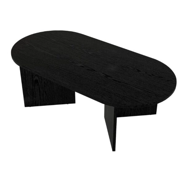 Τραπεζάκι σαλονιού Cortado Megapap χρώμα sencron black 120x60x39,6εκ.