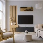 Σύνθεση τηλεόρασης Rosaline Megapap χρώμα ανθρακί - sepet oak 183x31,3x196,9εκ.