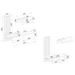 Σύνθεση τηλεόρασης Rosaline Megapap χρώμα λευκό - sepet oak 183x31,3x196,9εκ.