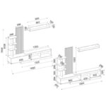 Σύνθεση τηλεόρασης Vermont Megapap χρώμα ανθρακί - sepet oak 180x40x193,8εκ.