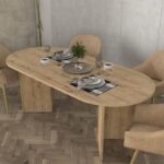 Τραπέζι Cortado Megapap χρώμα sapphire oak 200x90x74εκ.