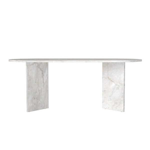 Τραπέζι Cortado Megapap χρώμα λευκό εφέ μαρμάρου 200x90x74εκ.