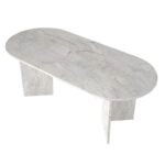 Τραπέζι Cortado Megapap χρώμα λευκό εφέ μαρμάρου 200x90x74εκ.