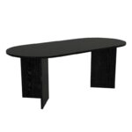 Τραπέζι Cortado Megapap χρώμα sencron black 200x90x74εκ.