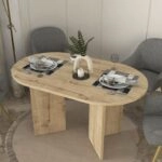 Τραπέζι Cortado Megapap χρώμα sapphire oak 138x80x75εκ.