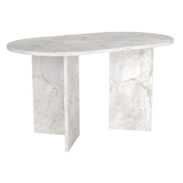 Τραπέζι Cortado Megapap χρώμα λευκό εφέ μαρμάρου 138x80x75εκ.