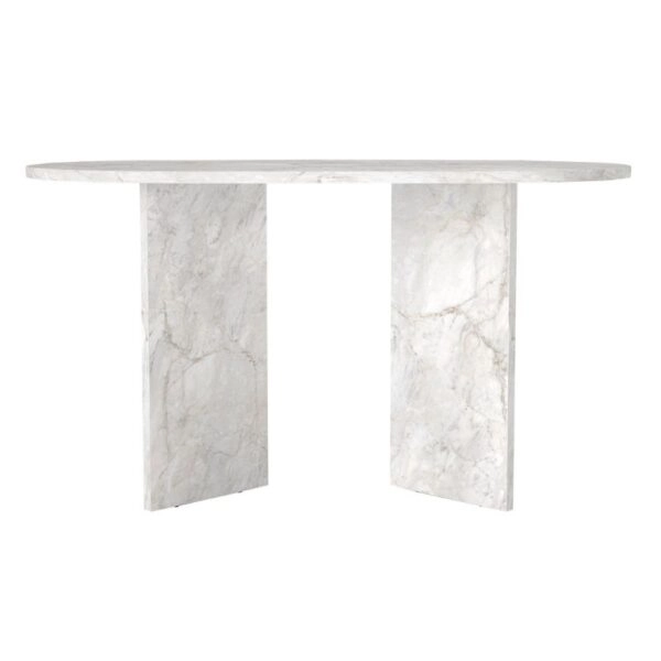 Τραπέζι Cortado Megapap χρώμα λευκό εφέ μαρμάρου 138x80x75εκ.