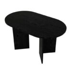 Τραπέζι Cortado Megapap χρώμα sencron black 138x80x75εκ.