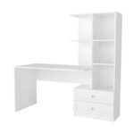 Γραφείο εργασίας Mantra Megapap χρώμα λευκό 150x60x152εκ.