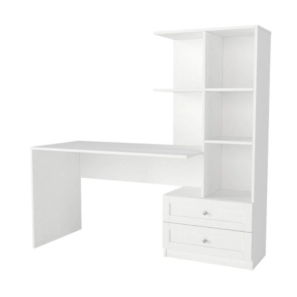 Γραφείο εργασίας Mantra Megapap χρώμα λευκό 150x60x152εκ.