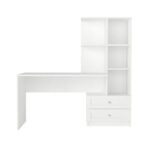 Γραφείο εργασίας Mantra Megapap χρώμα λευκό 150x60x152εκ.