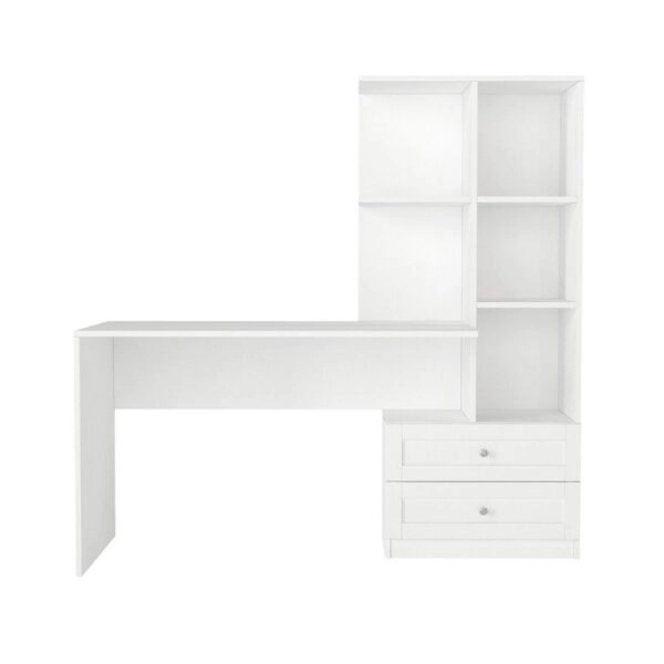 Γραφείο εργασίας Mantra Megapap χρώμα λευκό 150x60x152εκ.