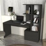 Γραφείο εργασίας Mantra Megapap χρώμα ανθρακί 150x60x152εκ.