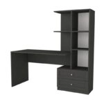 Γραφείο εργασίας Mantra Megapap χρώμα ανθρακί 150x60x152εκ.