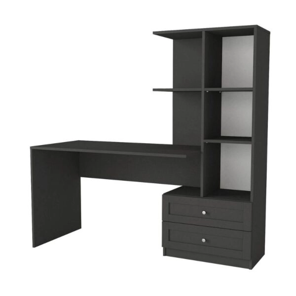 Γραφείο εργασίας Mantra Megapap χρώμα ανθρακί 150x60x152εκ.